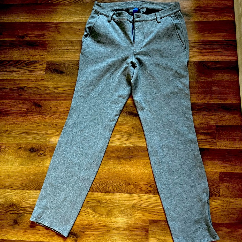 Kit and ace men’s grey knit stretch trouser pants